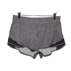 Womens Lululemon Hotty Hot Low-Rise Lined Short 2.5" Grey Athletic Short Size 12
